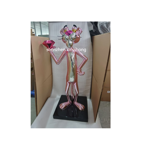 Escultura <span class=keywords><strong>de</strong></span> <span class=keywords><strong>Pantera</strong></span> <span class=keywords><strong>Rosa</strong></span> <span class=keywords><strong>de</strong></span> Arte Pop Personalizada para Centro Comercial 2024, Linda Estatua <span class=keywords><strong>de</strong></span> Animal, Escultura <span class=keywords><strong>de</strong></span> <span class=keywords><strong>Pantera</strong></span> - Product Image 1