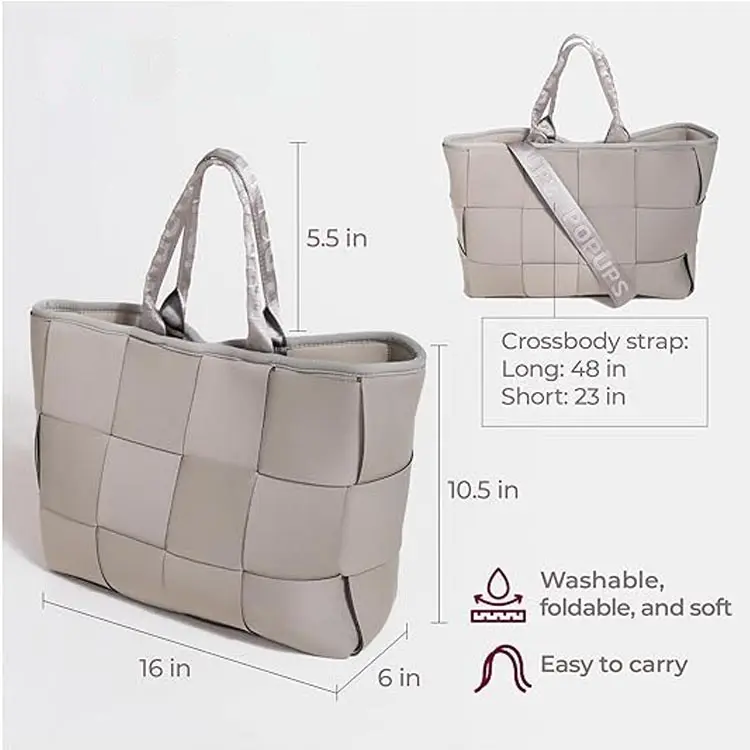2024 yeni varış neopren Tote çanta moda Messenger Tote çanta kadınlar bayanlar kızlar için tasarımcı yaz çantalar ve çanta