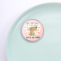 Spedizione Diretta di Badge Rotondi Personalizzati Stampati, Spille Personalizzate con Cartoni Animati, Citazioni Ispiratrici, Figure di Animali e Piante