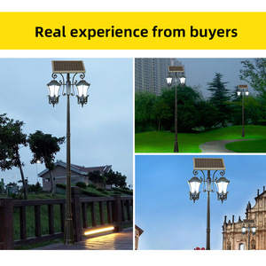 โคมไฟสนามทองเหลืองกลางแจ้ง LED แสงวอร์มไวท์ โคมแก้ว IP66 AC 220V 2700K รับประกัน 10 ปี พร้อมเซ็นเซอร์ตรวจจับความเคลื่อนไหว ใช้พลังงานแสงอาทิตย์ - Product Image 4