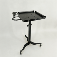 Chariot professionnel pour coloration capillaire avec plateau en acrylique, bols de mélange, hauteur réglable et support à roulettes pour salon