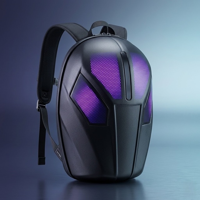 Premium Smart LED Backpack Zipper Closure USB Programmable App Control Waterproof Hard Shell Anti-theft Unisex Business Backpack
