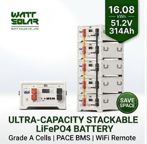 แบตเตอรี่แบบเรียงซ้อนได้ 51.2V 16kwh รุ่นยอดนิยม พร้อมระบบจัดการแบตเตอรี่ UDAN BMS สำหรับสำรองไฟ - Product Image 1