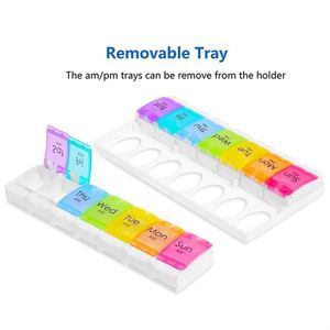 กล่องใส่ยา 7 วัน 14 ช่อง สำหรับจัดเก็บยาประจำสัปดาห์ - Product Image 2