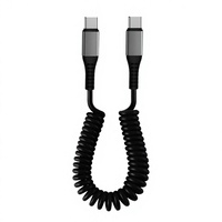 Kabel Data Tipe-C Berlapis TPU 100W Pengisian Cepat dengan Konduktor Tembaga Murni Inti Paduan Aluminium untuk Android Auto & CarPlay