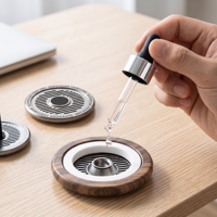 Diffuseur de parfum pour voiture en bois d'huile essentielle de noyer noir, clip de ventilation, aromathérapie, désodorisant