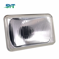 Phare H4 semi-étanche homologué DOT avec ampoule remplaçable, phare rectangulaire pour voiture classique, camion, moto, camping-car, tracteur