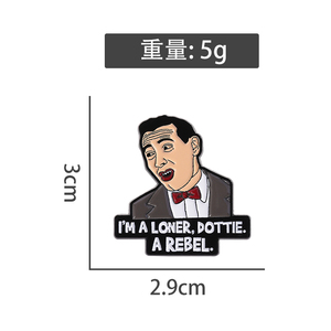 Sming pins peewee Herman comedy <span class=keywords><strong>Movie</strong></span> men Pin <span class=keywords><strong>I</strong></span> m A loner dottie A REBEL Manga nhân vật trâm cà<span class=keywords><strong>i</strong></span> ve áo ba lô - Product Image 6