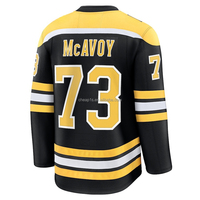 Jersey Hoki Es Amerika Kanada Boston Bruins David Pastrnak Berkualitas Tinggi Grosir, Seragam Hoki Bordir Khusus Pria