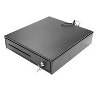 LASPACK LAS-335 Tiroir-caisse métallique POS 12V/24V 4 compartiments billets 5 compartiments pièces pour supermarché et commerce de détail