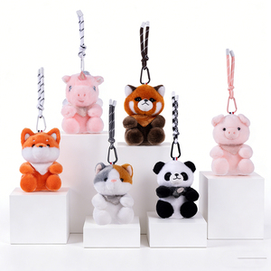 Prêts à expédier : Porte-clés en peluche Kawaii, faible MOQ, vente en gros, porte-clés <span class=keywords><strong>animaux</strong></span> mignons pour promotion, accessoires de sac cadeau - Product Image 3