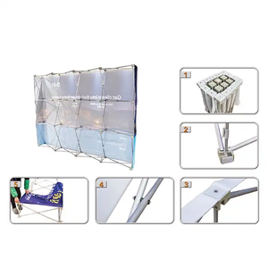 Equipo de exposición Pop <span class=keywords><strong>Up</strong></span> Wall Tension Fabric Popup Display <span class=keywords><strong>Banner</strong></span> publicitario de aluminio - Product Image 6