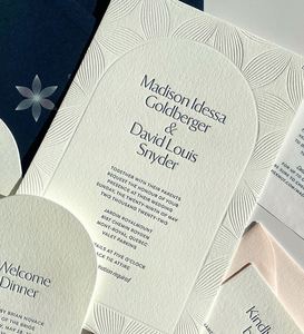 Cartes postales personnalisées en papier coton 600g-700g, imprimées en typographie, gaufrées, pour invitations et cartes de remerciement, idéales pour l'emballage. - Product Image 2