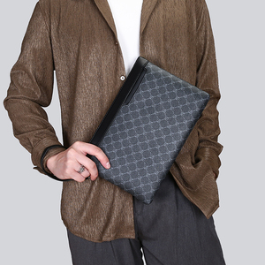 Borsa da <span class=keywords><strong>Uomo</strong></span> alla Moda, Portafoglio di Lusso di Alta Qualità, <span class=keywords><strong>Pochette</strong></span> da <span class=keywords><strong>Uomo</strong></span> per Affari con Cinturino da Polso Rimovibile <span class=keywords><strong>in</strong></span> PU Impermeabile e Resistente - Product Image 3