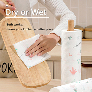 Custom Printed Disposable Nonwoven Cleaning <strong>Cloth</strong> Roll Thickened Kitchen Towel Roll Household <strong>Absorbent</strong> Tear Away <strong>Cloth</strong> Roll - Product Image 2