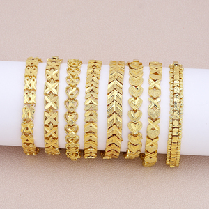 Popolare Bracciale con Ciondoli a Cuore Cavi in <span class=keywords><strong>Oro</strong></span> Laminato 18k, Accessori Semplici e alla Moda - Product Image 5