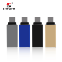 Convertidor USB de aleación de aluminio OEM ODM tipo C a USB OTG adaptador 5Gbps para Android escáner banco de energía funcionalidad de energía móvil