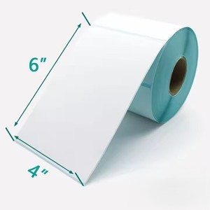 Papier cube 4x6 pouces, papier thermique pour étiquettes, enroulé, auto-adhésif, étiquettes d'emballage pour le commerce électronique - Product Image 1