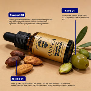 QBEKA Huile de Jojoba Biologique et Huile d'Argan de Haute Qualité pour Hommes - Hydratant <span class=keywords><strong>Barbe</strong></span> - Soulage les Démangeaisons et Adoucit la <span class=keywords><strong>Barbe</strong></span> - Product Image 2