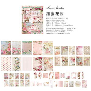 100 pièces/paquet, feuilles détachées, série postale rustique, carnet vintage, matériel de décoration DIY, fond de page - Product Image 6