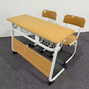 Muebles Escolares Estables, Juego de Sillas Escolares con Estructura Metálica Moderna y Duradera, Escritorios de Estudio para Estudiantes con Altura Ajustable - Product Image 4