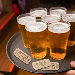 บัตรไม้สำหรับดื่มเครื่องดื่ม บัตรเชียร์ไม้ สำหรับงานบาร์ เทศกาลเบียร์ งานปาร์ตี้ งานแต่งงาน บัตรเข้าชมกิจกรรม รูปทรงไม่สม่ำเสมอ - Product Image 6