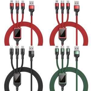 สายชาร์จเร็วพิเศษ 66W กระแสสูง แบบสามหัว พร้อมโลโก้เรืองแสง - Product Image 2