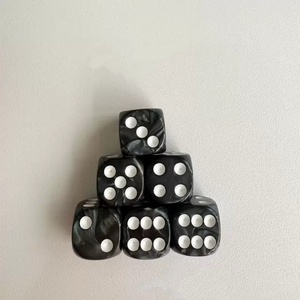 HIMORE Vente directe usine <span class=keywords><strong>Dés</strong></span> de casino en acrylique 16mm D6, points multicolores et design <span class=keywords><strong>à</strong></span> points pour jeux de société, lot de 10 - Product Image 6