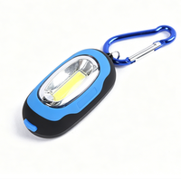 Mini lampe torche LED COB en plastique avec aimant puissant, lampe électronique porte-clés style moderne pour randonnée, escalade, crochet de sac à dos