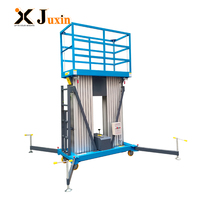 Plateforme élévatrice mobile électrique hydraulique verticale en aluminium à mât simple/double, réglable de 4 à 16 m, petite échelle de travail aérien