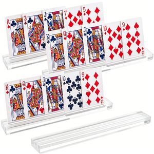 Wholesale Custom Clear Thick Acrylic Playing Card <b>Display</b> Stand For TCG Game Cards - Product Image 1