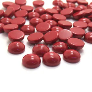 Synthetic red turquoise stone for rings wholesale loose gemstone 10mm round shape cabochon loose stone