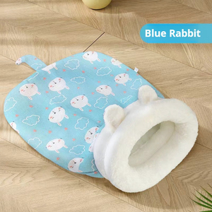 LY Cuccia Calda per Animali Domestici <span class=keywords><strong>con</strong></span> Design a Cappuccio - Cuccia Accogliente in Velluto Stampato per Gatti e Cani - Per Estate e Tutte le Stagioni, Lavabile in Lavatrice - Product Image 4