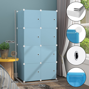 Nuevo Armario de Plástico Moderno y Económico de 8 Puertas para Niños, Armario Apilable, Muebles para Sala de Estar, Armario de Almacenamiento con Gran Espacio - Product Image 5