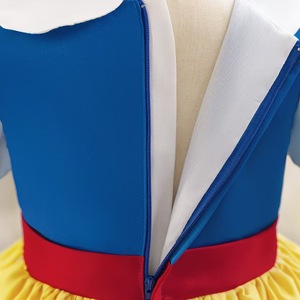 Style européen fille élégante soirée anniversaire robe jaune et blanche neige princesse Look pour enfants groupe d'âge enfants 2Y - Product Image 6