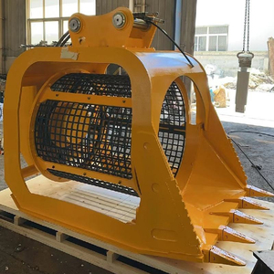 Godet de criblage et de concassage pour excavatrice de 6 à 25 tonnes avec moteur rotatif, attache pour engin de construction, garantie 1 an - Product Image 5