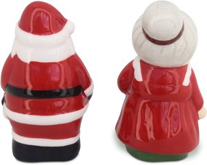 Mignon En Céramique De Noël M. <span class=keywords><strong>Et</strong></span> Mme Clause Conception Sel <span class=keywords><strong>et</strong></span> Poivre Shaker Ensemble - Product Image 2