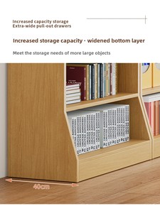 Rak Pajangan Toko Buku Kreatif Budaya Kayu Modern, Rak Bertingkat untuk Camilan, Perlengkapan Hewan Peliharaan, Alkohol, Salon Kecantikan - Product Image 3