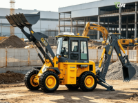 Chargeuse-pelleteuse XCMG WZ30-25 d'occasion, certifiée CE EPA EURO 5, diesel, compacte, 4x4, avec chargeur frontal et excavatrice arrière, XCMG d'occasion