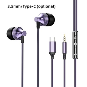 Auriculares con Cable Tipo-C a Precio de Fábrica para iPhone y Samsung, Auriculares Intrauditivos Hifi USB-C de 1.2M con Micrófono para Juegos y Deportes, Samsung Note - Product Image 1