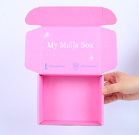 Niedriger MOQ Wellpappe Recycelbare Logo-Versandboxen mit Rosa Schaumstoffeinlage, Wasserdicht, für Kleinunternehmen, Geschenkverpackungen, Schuhe