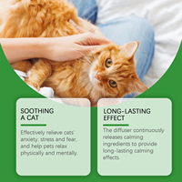 Kit diffuseur relaxant aux phéromones apaisantes à la menthe poivrée 45 ml pour chats et chiens, réduction du bruit et confort apaisant