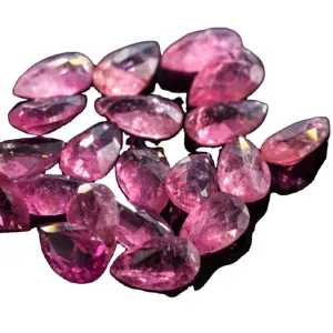 Bella pietra naturale tormalina prezzo rubellite gemstone benefici buona piccola pietra allentata pera tagliata 3x5mm a prezzo a buon mercato