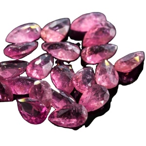 Batu turmalin alami yang indah Harga batu permata Rubellite manfaat baik kecil longgar batu pir dipotong 3X5mm dalam harga murah - Product Image 1