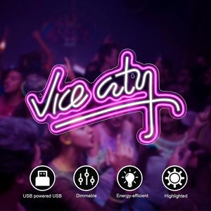 Luci al Neon alimentate da USB da Vice città segno a LED rosa per soggiorno camera da letto uomo zona giochi in grotta per Bar Sleep - Product Image 4