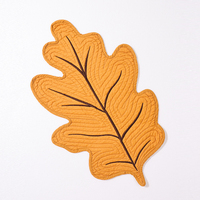 Set de table matelassé écologique en forme de feuille d'automne, résistant à la chaleur, pour la maison, l'hôtel et le restaurant