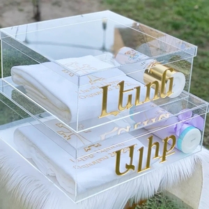Custom Clear Plexiglass Gift <strong>Box</strong> with Lid for <strong>Display</strong> Retail Storage Weddings Shop Use-Durable PMMA - Product Image 4