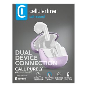 Écouteurs micro Bluetooth CALL PURELY Tws Blanc et Violet BTPURETWSV - Product Image 2