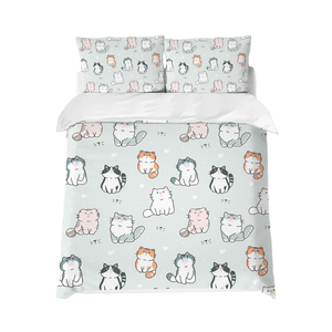 Wholesale High Quality Elastic Duvet Cover Set 4 Piece Modern Plant <b>Pattern</b> Water Resistant 100% Polyester Fibre Pillowcases - Product Image 1