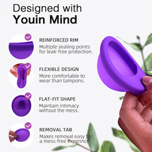 Thiết Kế Mới Kinh Nguyệt Leakproof Thời Gian Kinh Nguyệt Đĩa Tái Sử Dụng Phụ Nữ Copa Vòng Kinh Nguyệt Đĩa Cup - Product Image 4